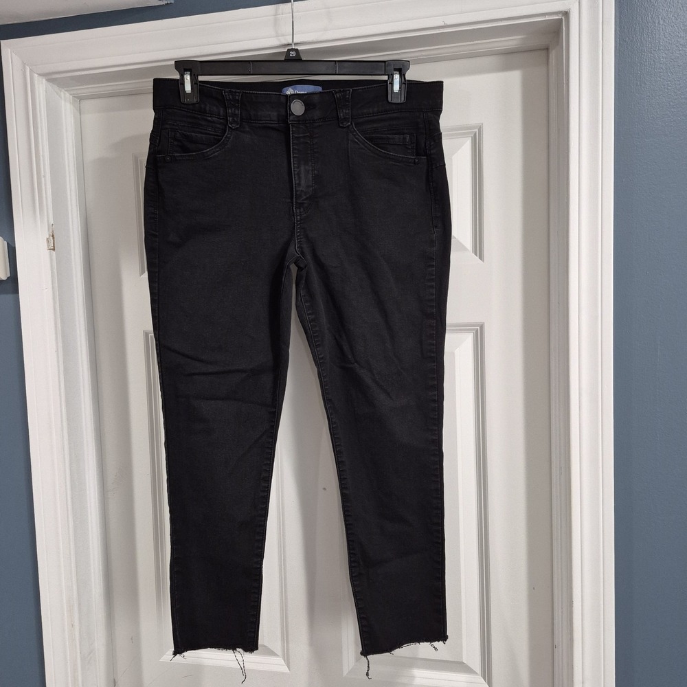 Democracy Jeans Womens 14 Ab Solution Washed Black Skinny Jegging Booty Lift
